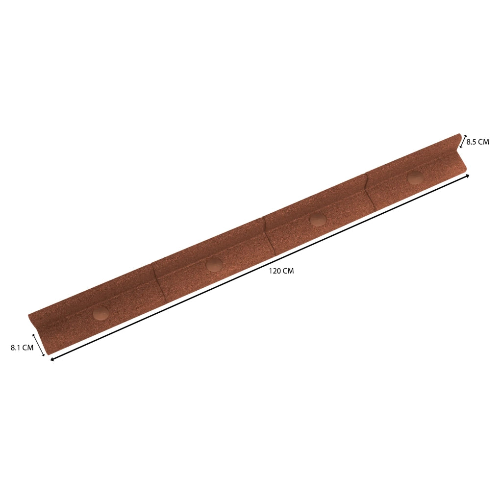 Bordura Flessibile da Giardino 8 x 1,2 m Terracotta con Martello in Gomma
