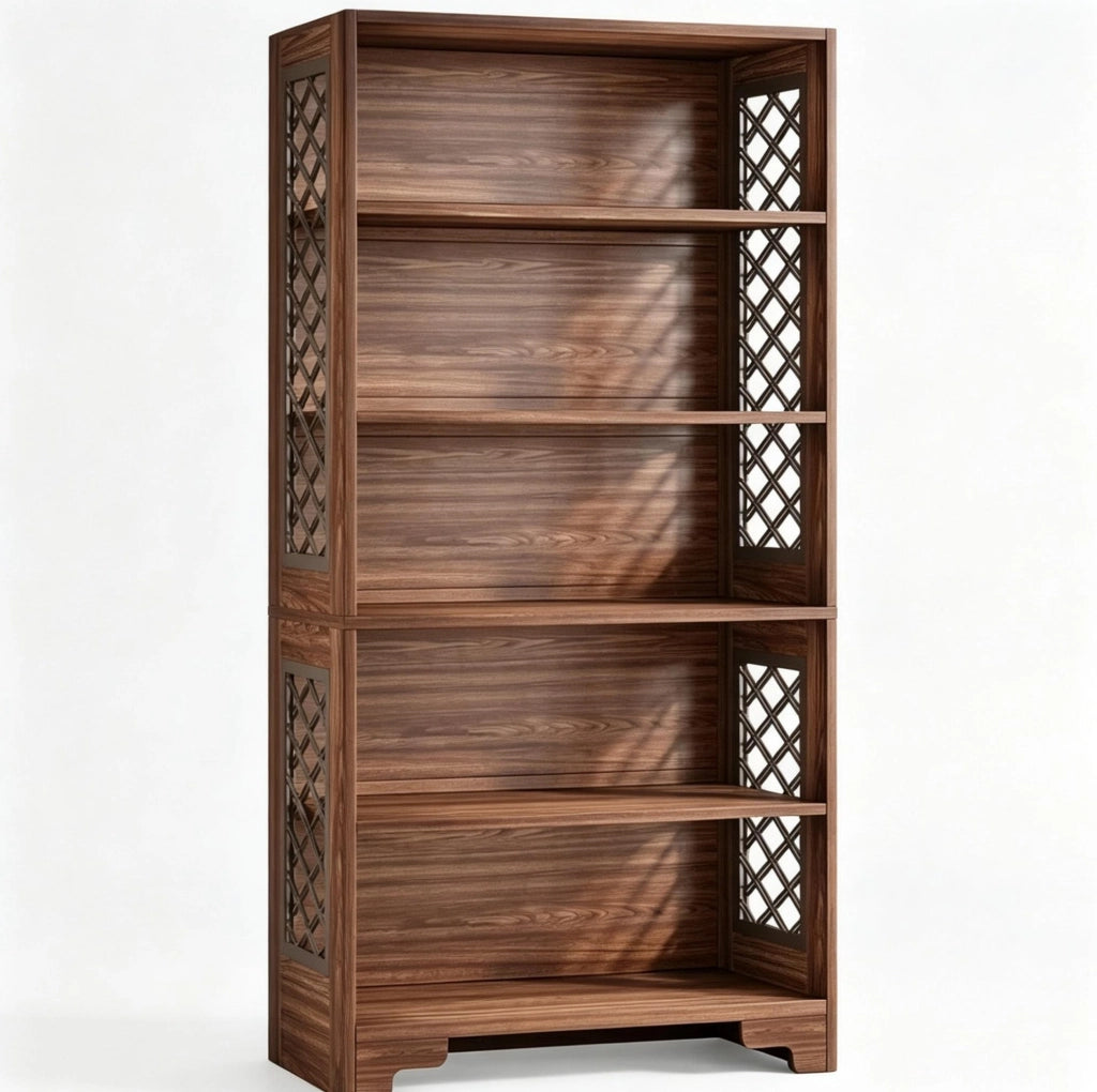 LIBRERIA da terra 30 x 80 x 180 cm MDF Marrone con motivo a X