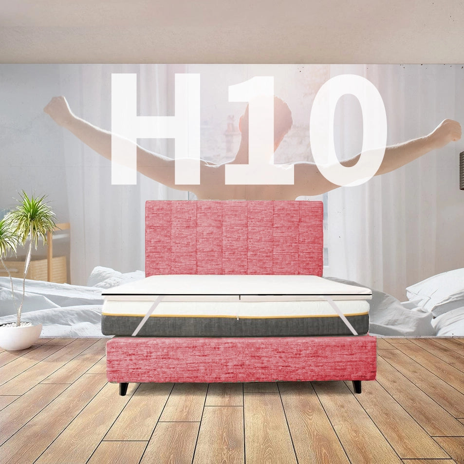 TOPPER RIGIDO singolo 110X195 Cm, Topper molto alto ortopedico Anche per pesi extra ALTO 10 Cm | Topper sfoderabile anallergico con elastici per fissaggio - MOD. FISIO H10