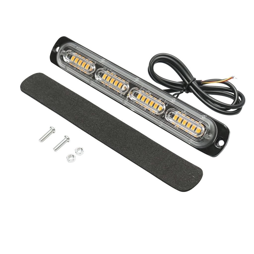 Luce di ingombro a LED 12-24V, 24W, gialla, 24 LED 190x28x10mm