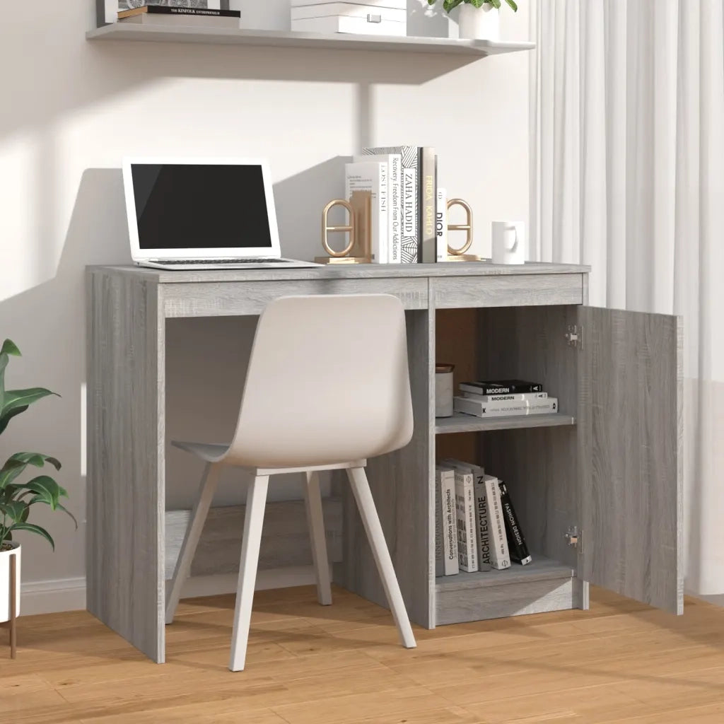 Scrivania Grigio Sonoma 100x50x76 cm in Legno Multistrato 815487