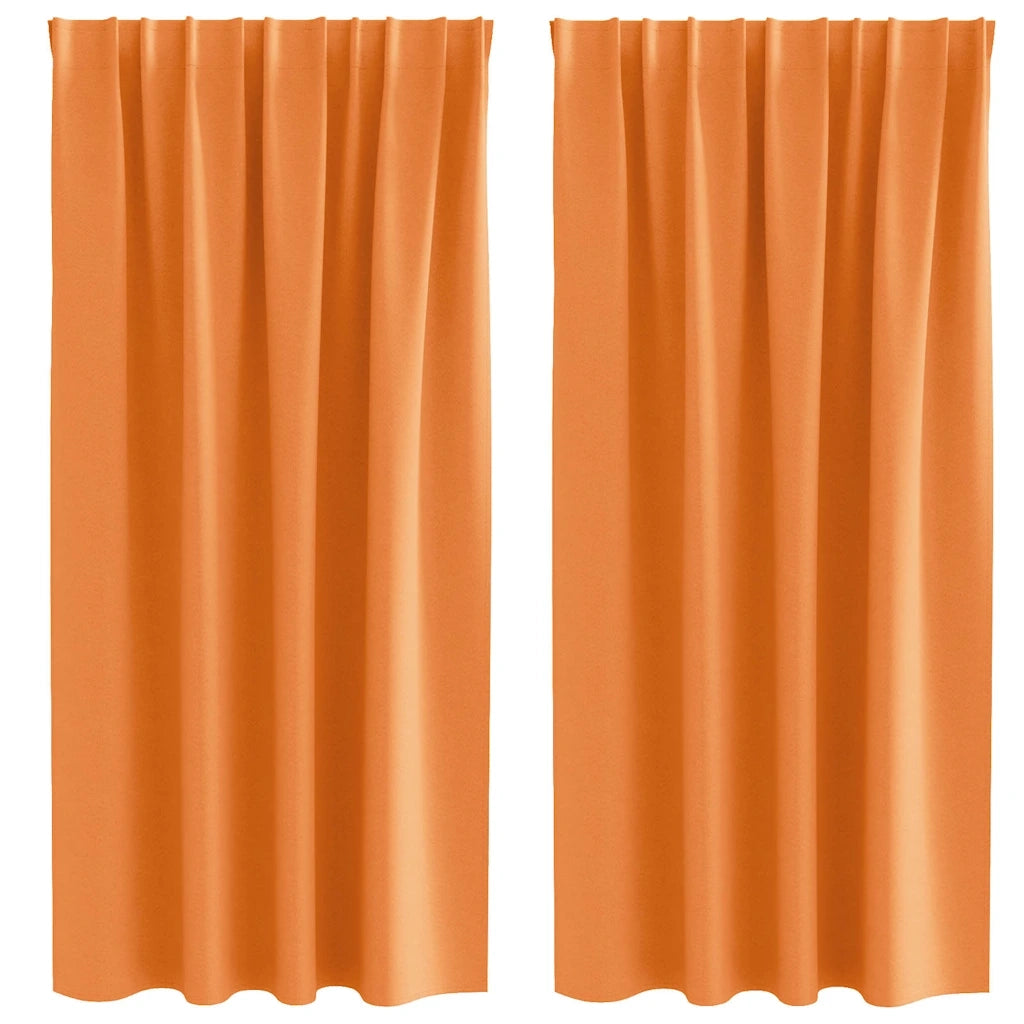 Tende Blackout con Anelli 2 pcs Arancione 175 x 140 cm 4107509