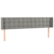 Testiera | Testata ad Orecchio Grigio Chiaro 183x16x78/88 cm in Velluto