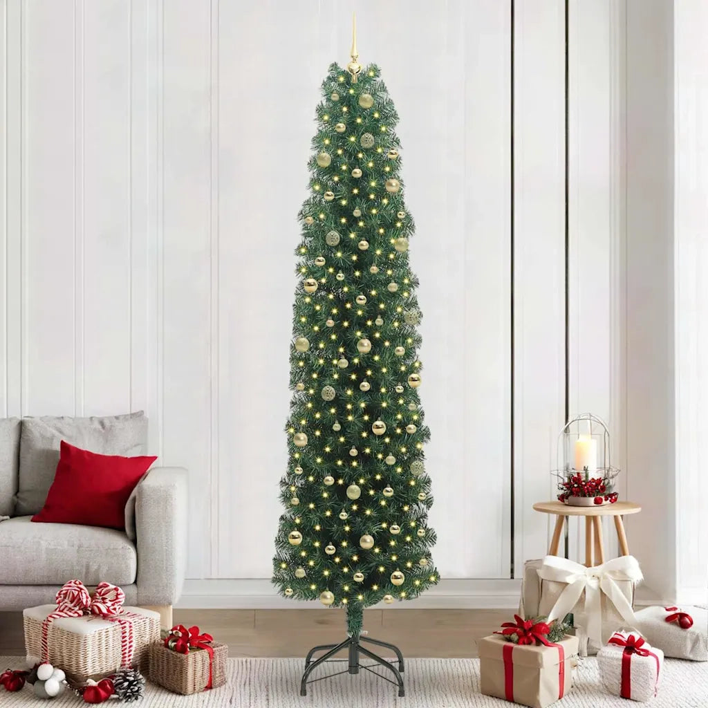 Albero di Natale artificiale con 300 LED Verde 240 cm 3394973