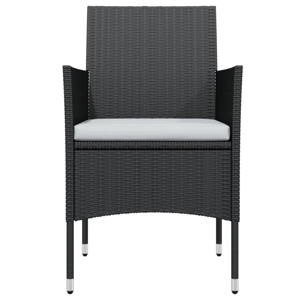Set da Pranzo da Giardino 9 pz con Cuscini Nero 3099310