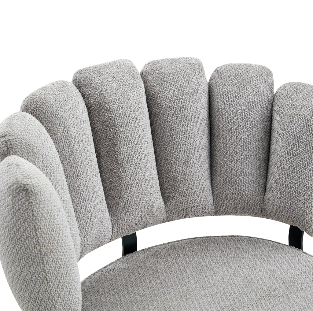 Set tavolo rotondo 107 cm con 4 sedie grigie