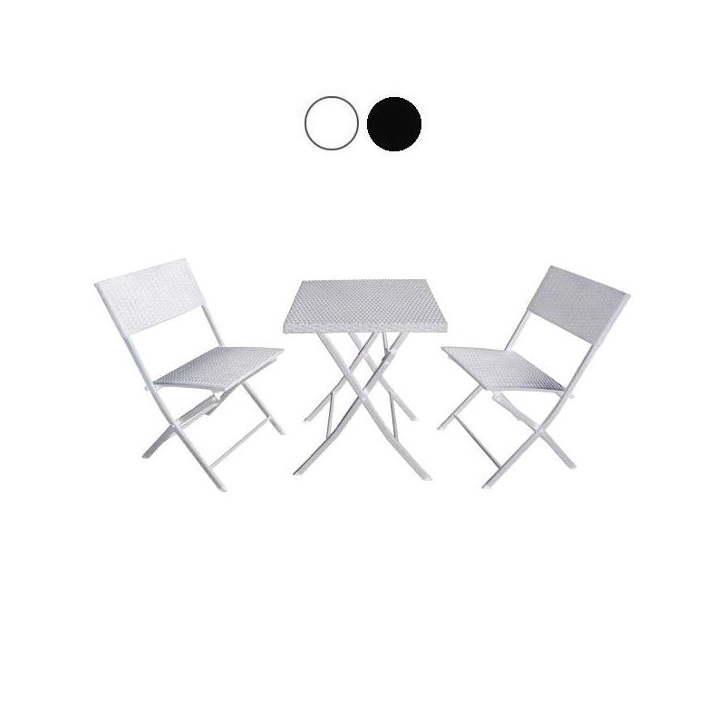 Set Balcone Fold Nero Vette 09632