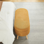 Panca con spazio contenitore 110 cm rivestita in chenille, ideale per ingresso, camera o soggiorno