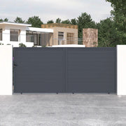 Cancello in alluminio scorrevole 392x173cm grigio freddo