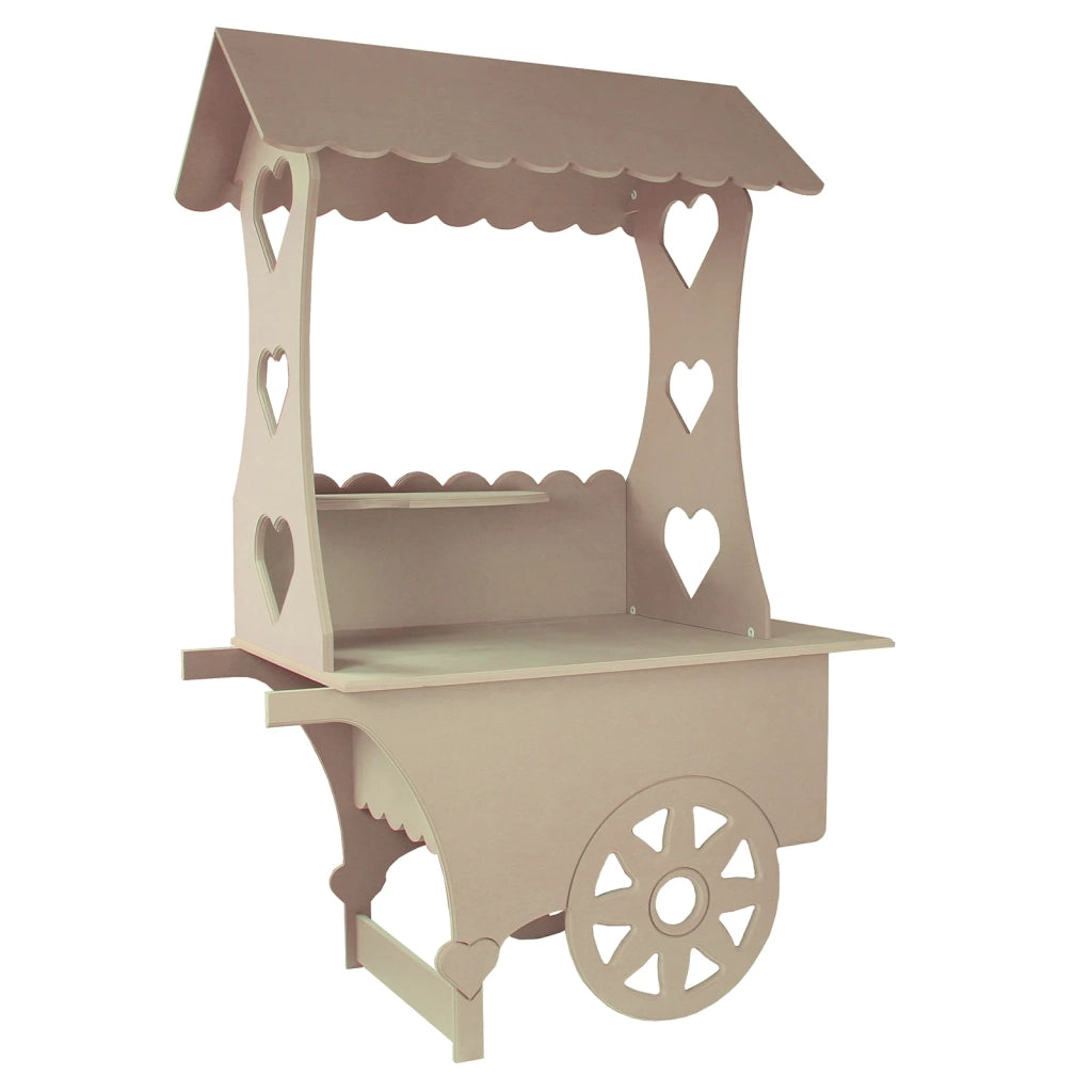 Carretto dei Dolci in Legno MDF per Matrimonio, Compleanno, Cresima e Battesimo