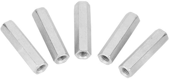 M8 x 50 stang a viti a distanza - 5 pezzi - dado a 6 facce - viti a distanza - elementi di connessione - adatto per applicazioni diverse