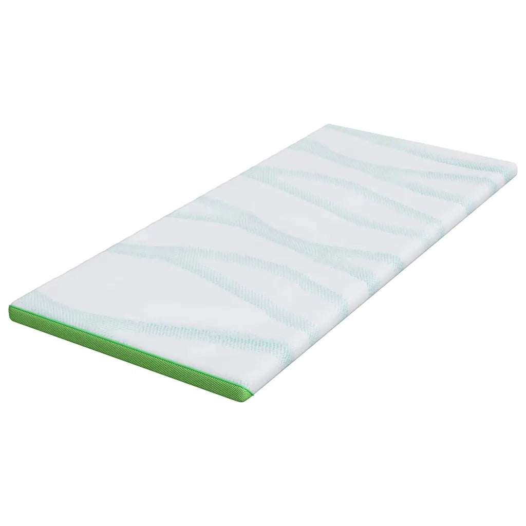 Topper per materasso Bianco e Verde 90 x 200 cm 4106168
