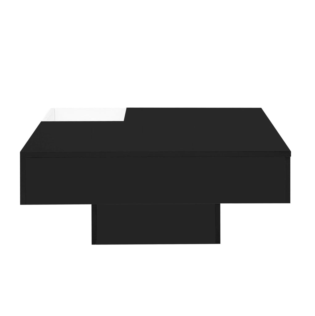 Tavolino da caff¨¨ 72x72x30 cm con box removibile e LED multicolore