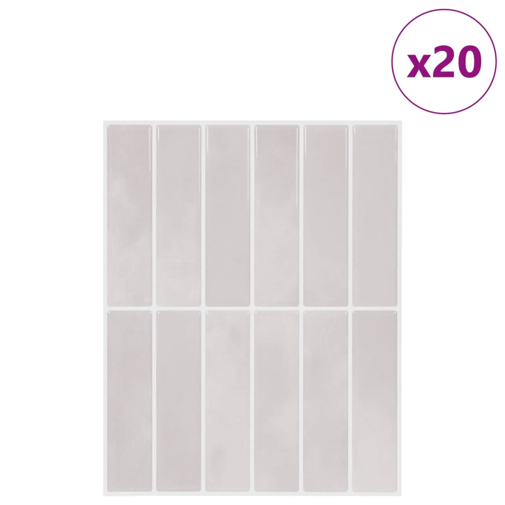 Piastrella Rettangolare 20 pcs Beige 29 x 23 x 0,08 cm 42046172