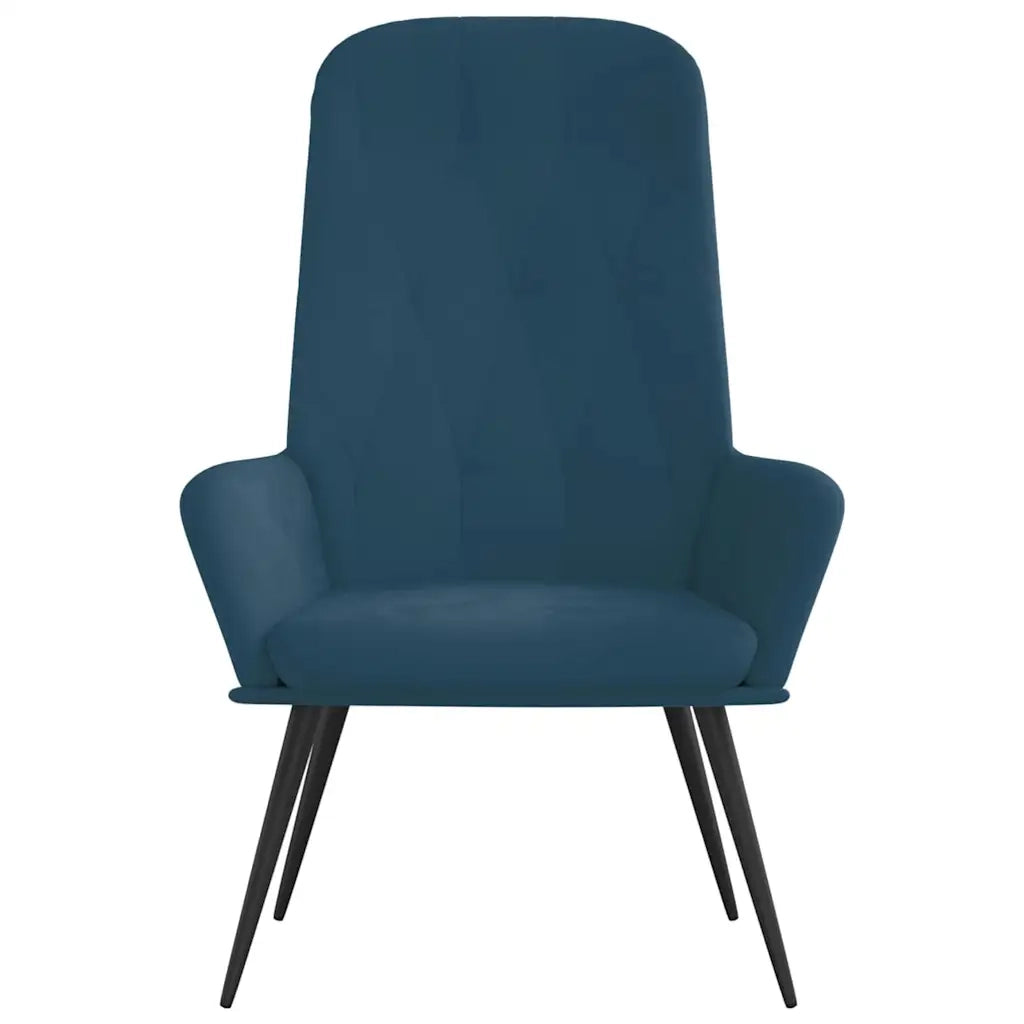 Poltrona Relax Blu in Velluto 341204