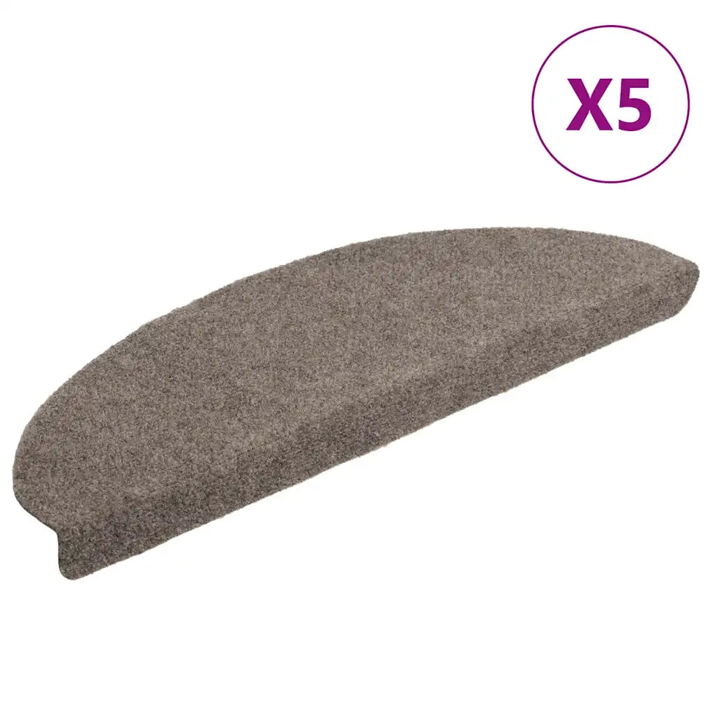 Tappetini per scale autoadesivi 5 pz | Gradini per Scale 65x21x4 cm beige semicircolari grandi