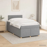 Letto box spring con materasso Grigio Chiaro 120 x 190 cm 3450902