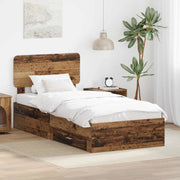 Struttura del letto con testiera Legno vecchio 100 x 200 cm 3412416
