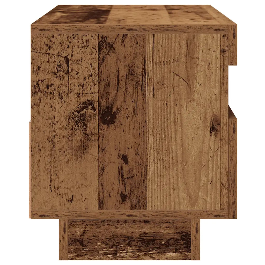 Mobile TV | Armadietto TV | Mobile Porta TV con LED Legno Antico 80x35x40 cm Multistrato