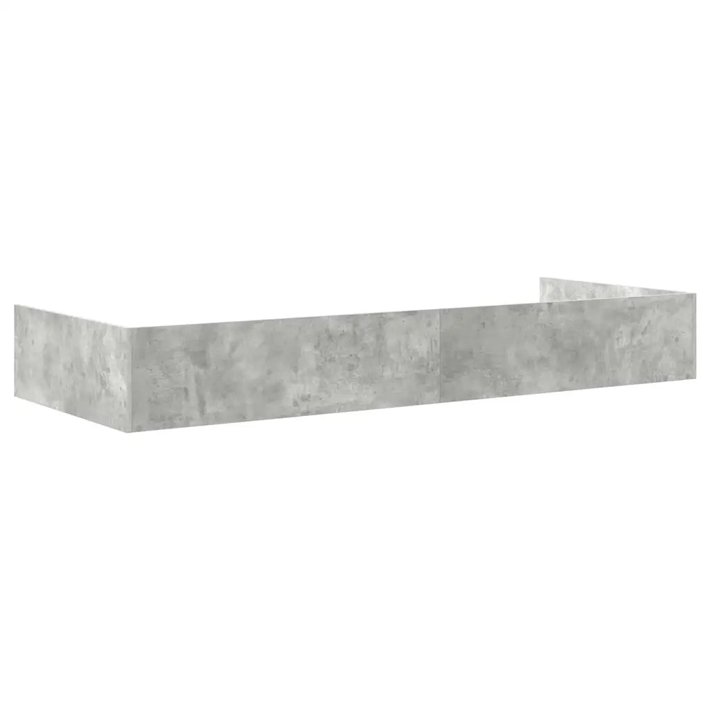 Letto singolo | Letto per adulti | Struttura del letto con testiera Grigio cemento 80 x 200 cm