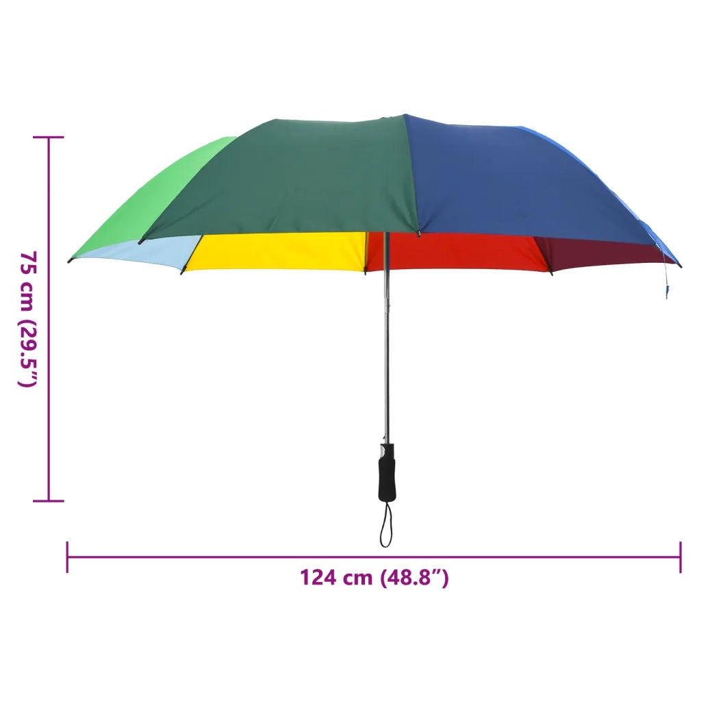Ombrello Pieghevole Automatico Multicolore 124 cm 149143