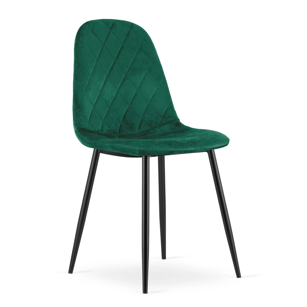 Sedia VALORA DAPI - Velluto verde scuro moderno x 4