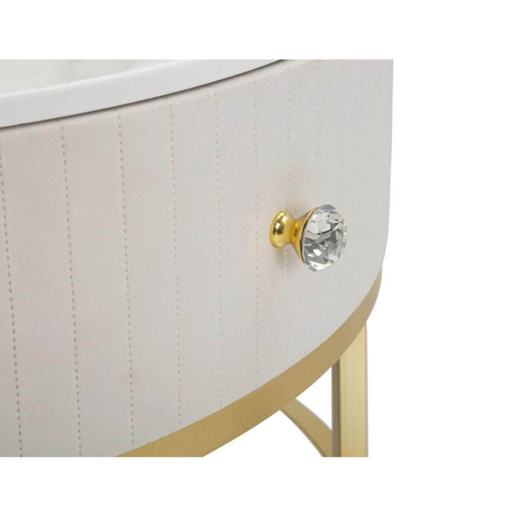 Tavolino VKH529, Bianco, Legno, 75x75x36 cm