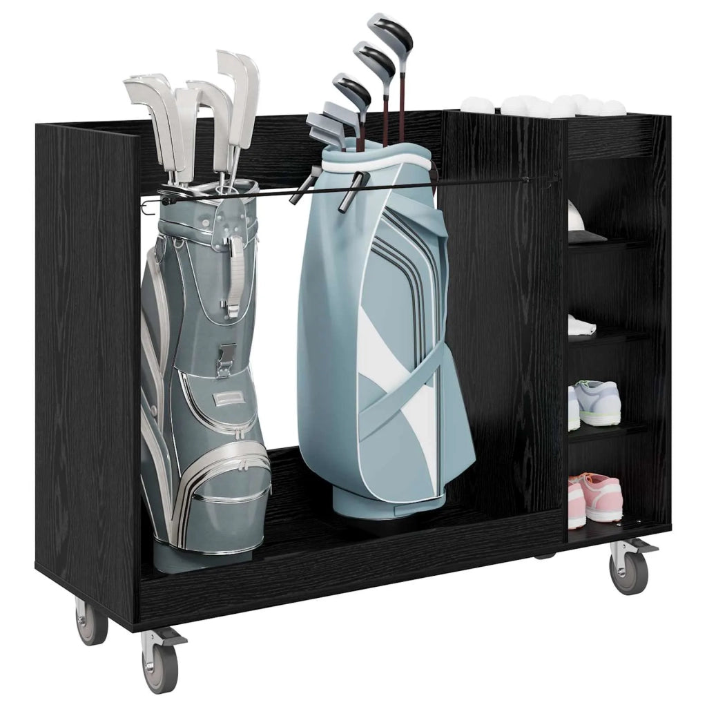 Armadio per Golf con ruota Rovere Nero 120 x 45 x 98 cm CFW4785352