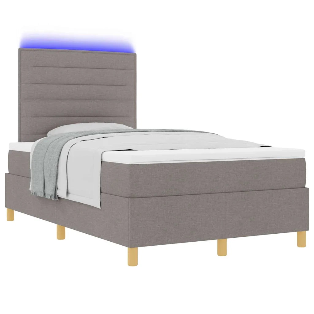 Letto a Sorgente LED con materasso Talpa 120 x 200 cm Tessuto