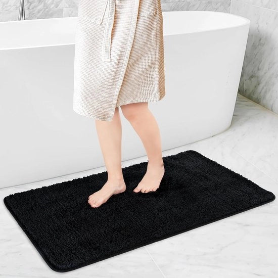 Matte Antislip per Bagno e Sala 80 x 150 cm Nero