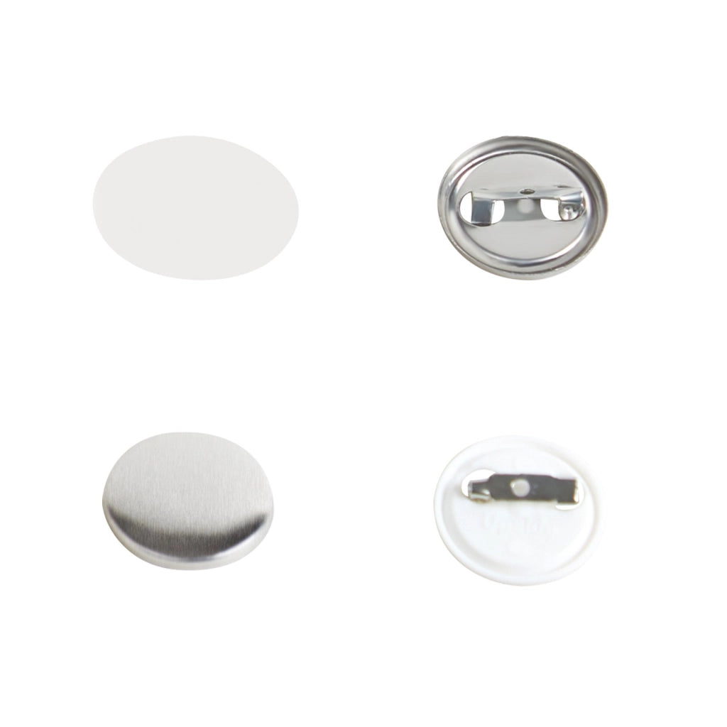 Kit 500 Pezzi Spille Badge Fai da Te Diametro 25mm in Metallo e Plastica per Bricolage Accessori Ricambio D25-250S+250J