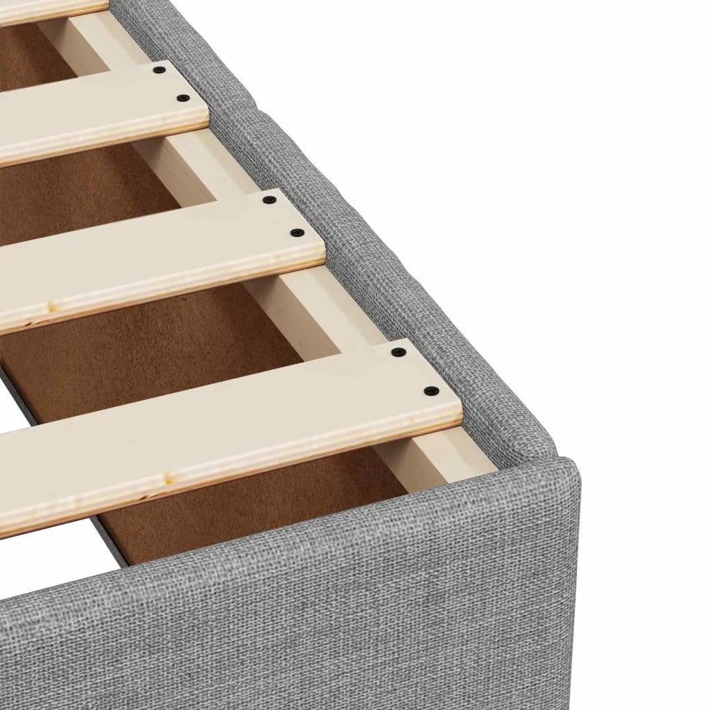 Letto box spring con materasso Grigio Chiaro 100 x 200 cm 3451136