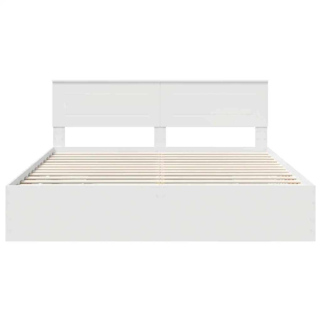 Struttura del letto-Giroletto-Rete del Letto Bianco 180 x 200 cm Legno Ingegnerizzato 228384