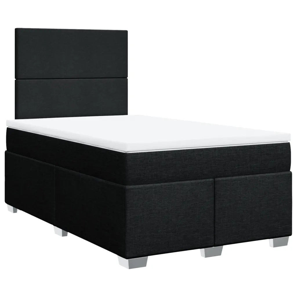 Giroletto a Molle con Materasso Nero 120x190 cm in Tessuto 3290422