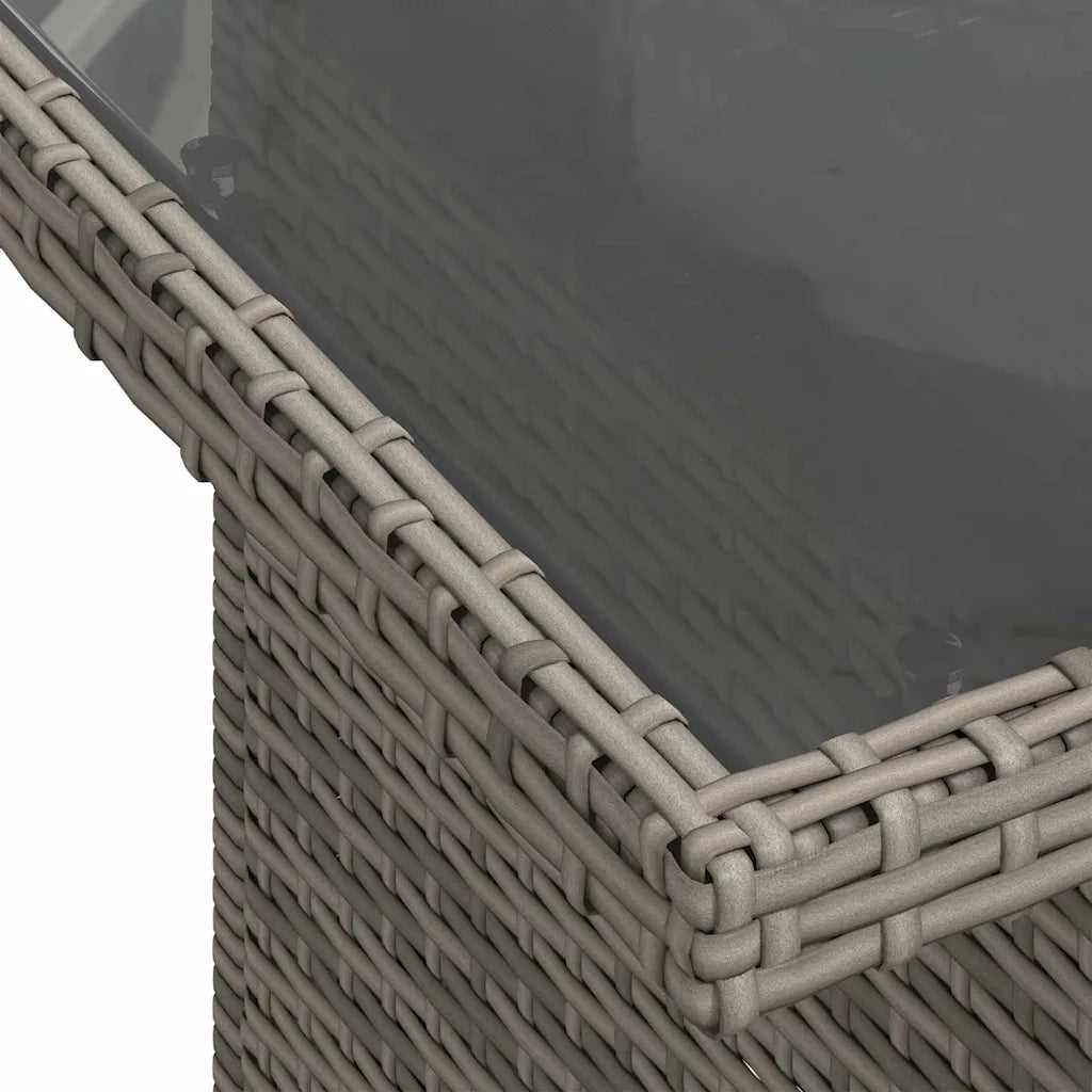 Set Divano da Giardino con cuscino 9 pcs Grigio Poly Rattan 3361108