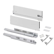 Cassetto esterno Vertex con regolazione 3D altezza 178mm, 40kg, profondità 350mm, Acciaio, Verniciato alluminio