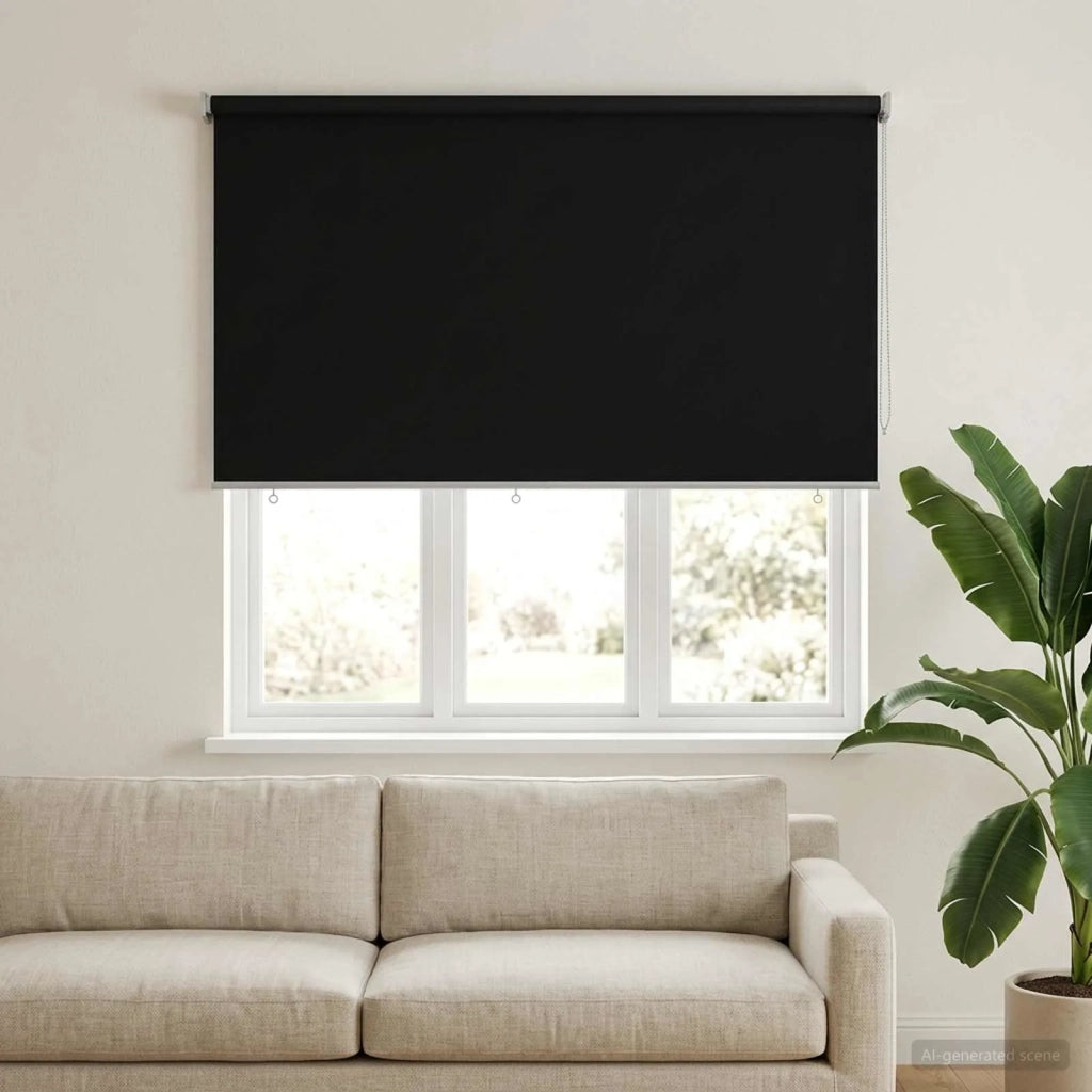Voletta a rullo | Tenda a rullo con protezione UV Nero 200 x 140 cm Poliestere