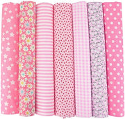 Set di 7 pezzi di tessuto patchwork in cotone per progetti creativi