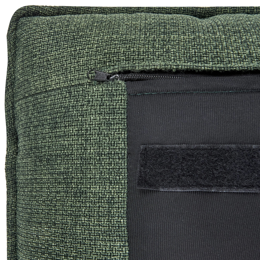 Letto matrimoniale velluto verde scuro 180 x 200 cm testata imbottita