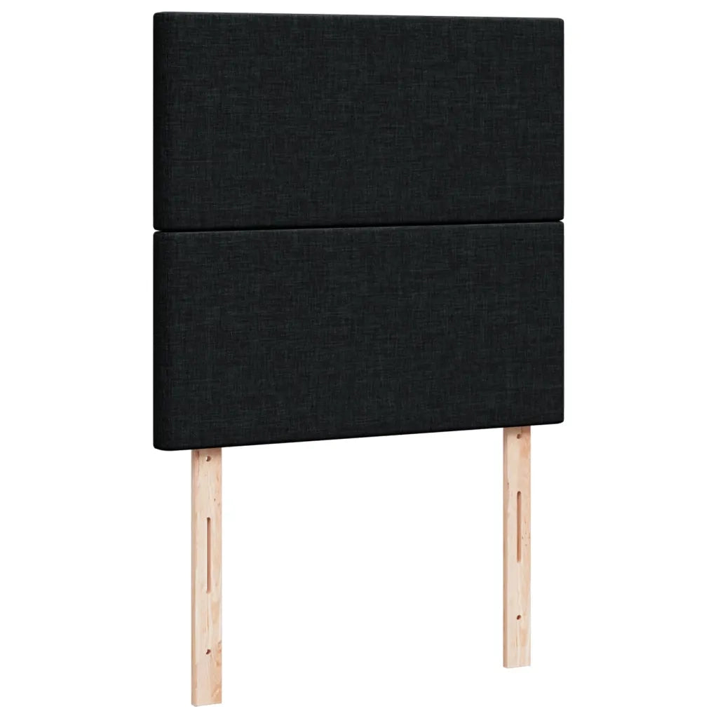 Giroletto a Molle con Materasso Nero 100x200 cm in Tessuto