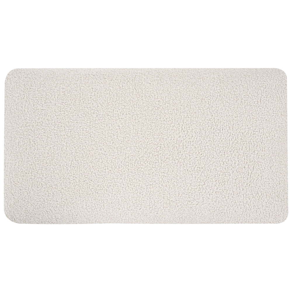 Divano modulare a 2 posti Divano componibile in bouclé bianco sporco in due sezioni Stile moderno e minimalista
