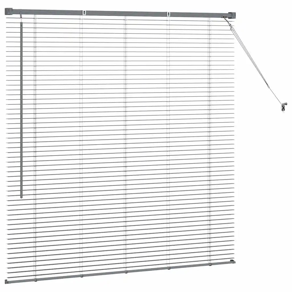 Tendaggi a Veneziana | Tenda a lamelle Grigio scuro 130 x 135 cm Alluminio