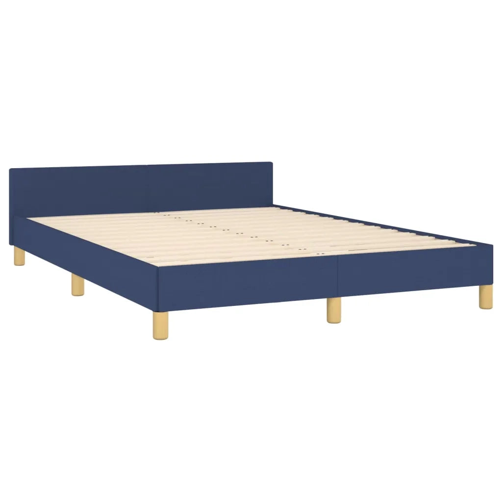 Letto matrimoniale | Letto per adulti | Giroletto senza Materasso Blu 140x200 cm in Tessuto