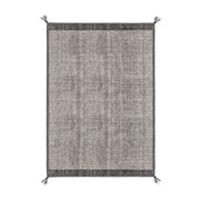 Tappeto in lana tessuto a mano con nappe stile etnico - COOPER