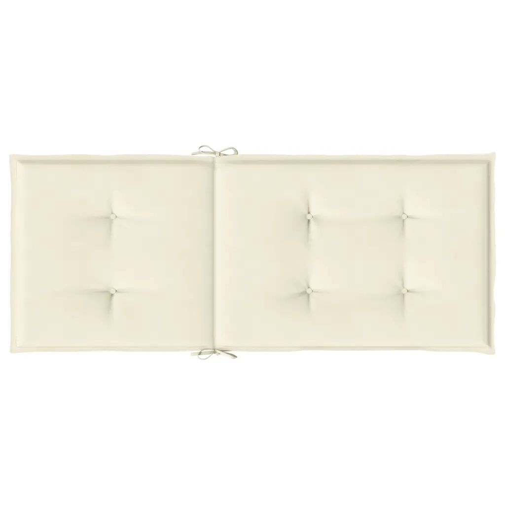 Cuscini per Sedie 6 pz Crema 120x50x3 cm in Tessuto 314106