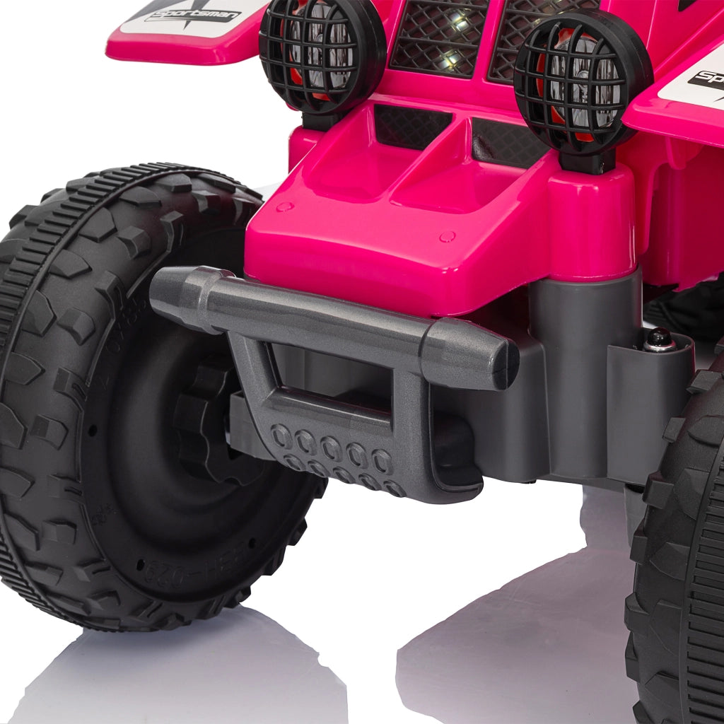 Quad Elettrico per Bambini ¨C Minimal ¨C Rosa, LED, 18-36 Mesi