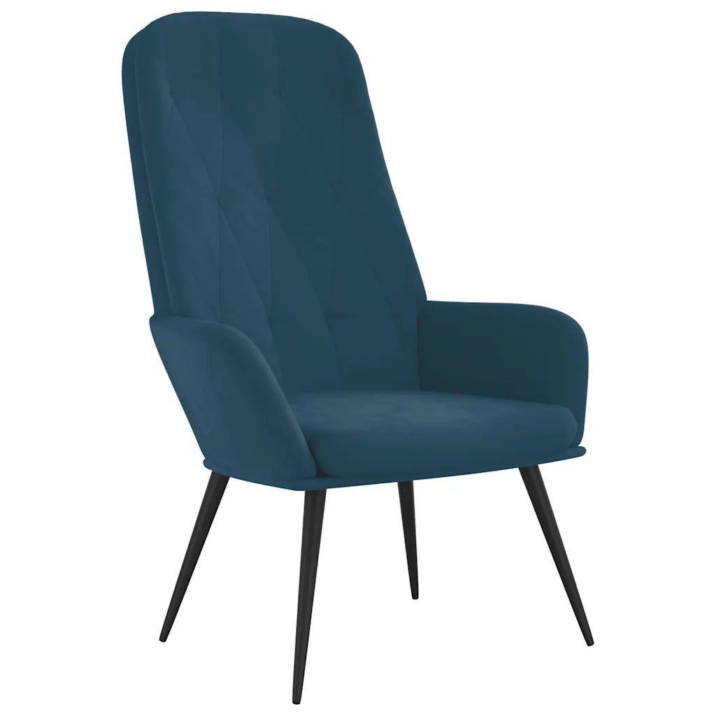 Poltrona Relax Blu in Velluto 341204