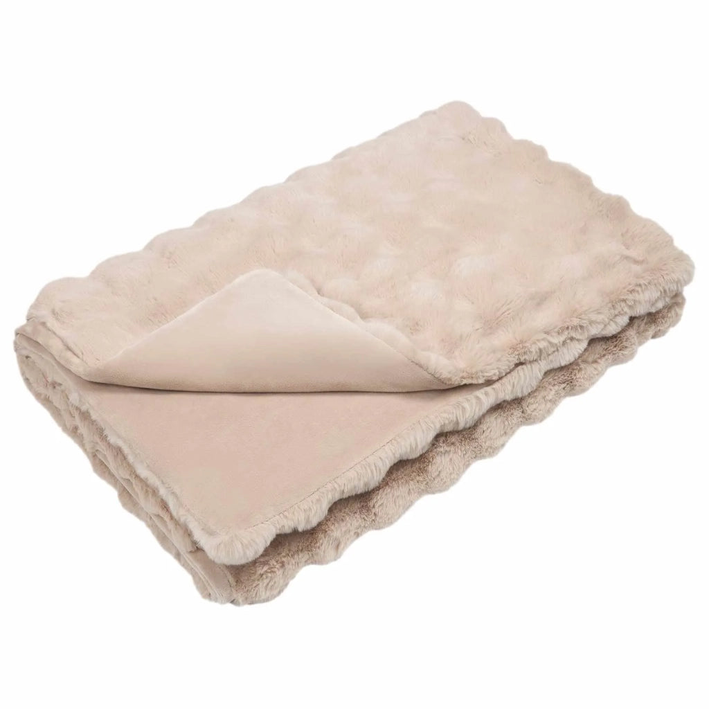 Coperta antiscivolo in sintetica di coniglio Olite Beige 42021785