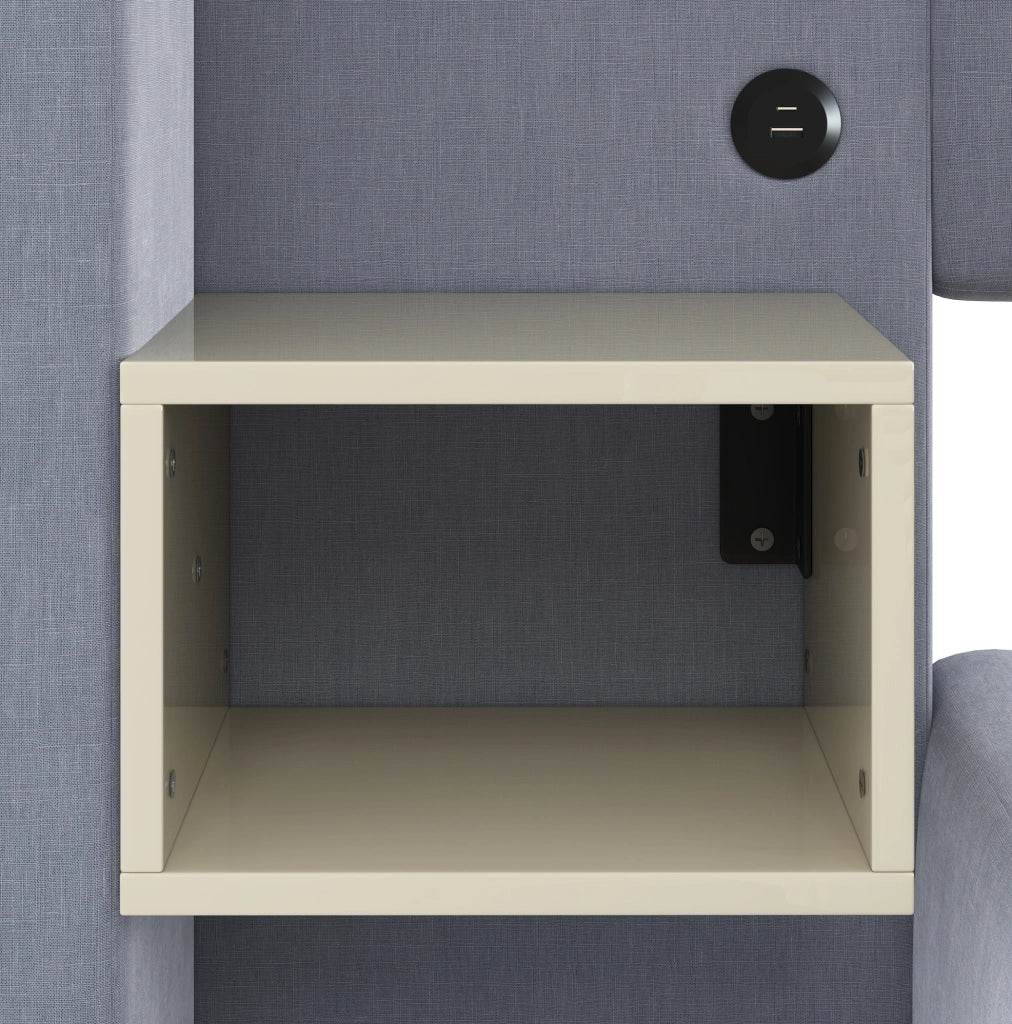 Letto matrimoniale 180x200 cm imbottito in lino grigio con contenitore idraulico e LED HOMVRA