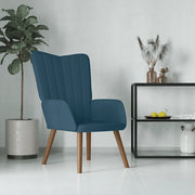 Poltrona Relax Blu in Velluto 327665